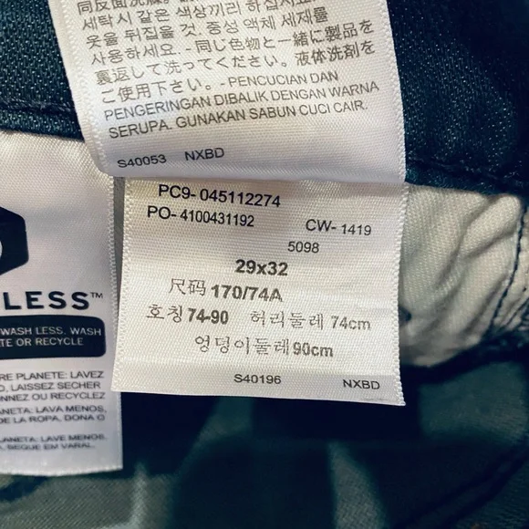 🌟2xHP🌟Like New! Levi’s 511 Slim Dark Denim Jeans 29 x 32 Sustainably Made! - Picture 9 of 10